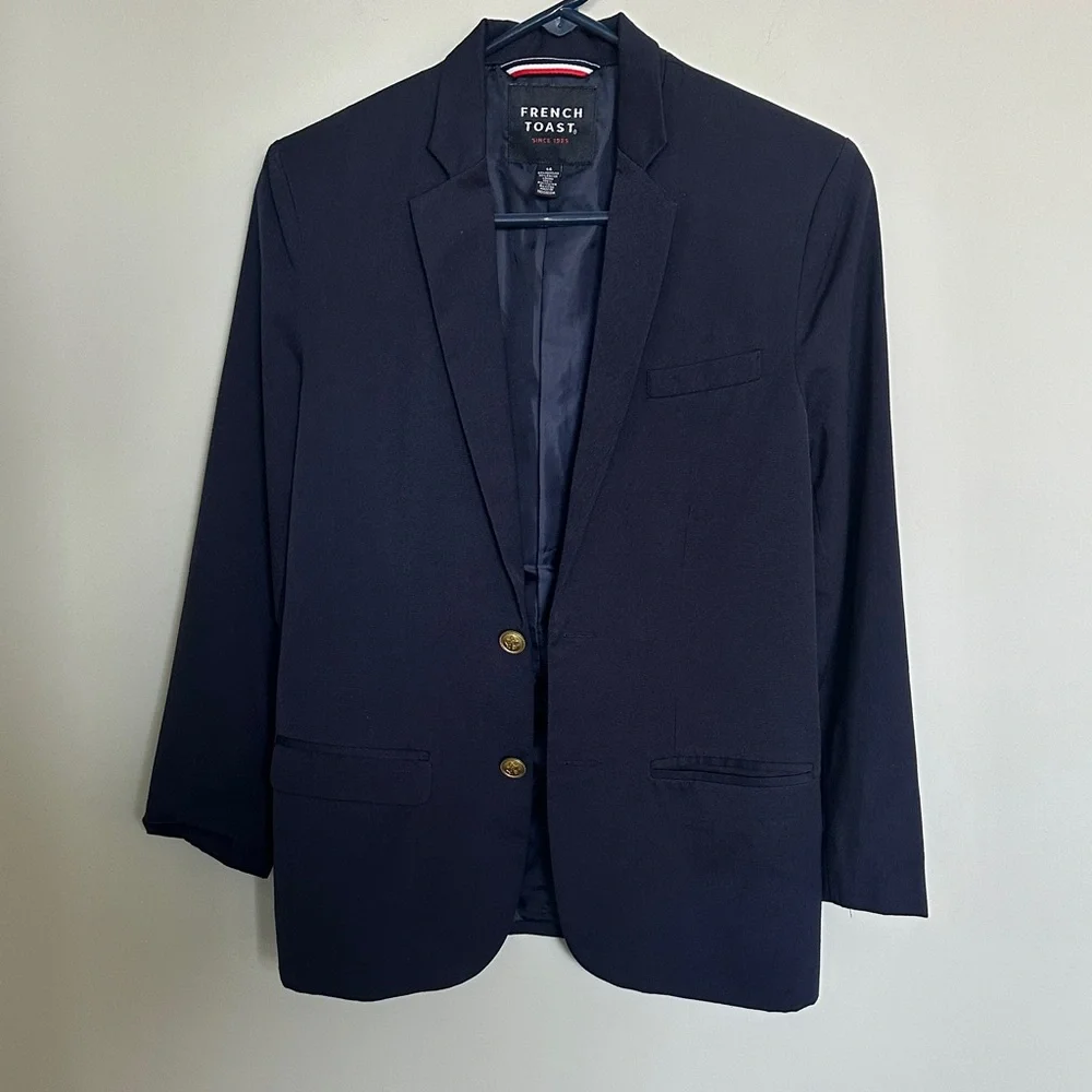 French Toast Navy Two-Button Blazer - Picture 1 of 3